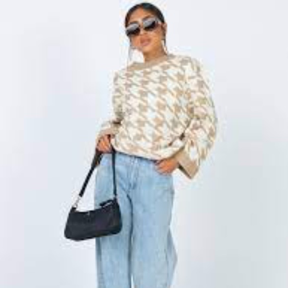 New*Princess Polly Houndstooth Print‎ Sweater - Picture 3 of 10